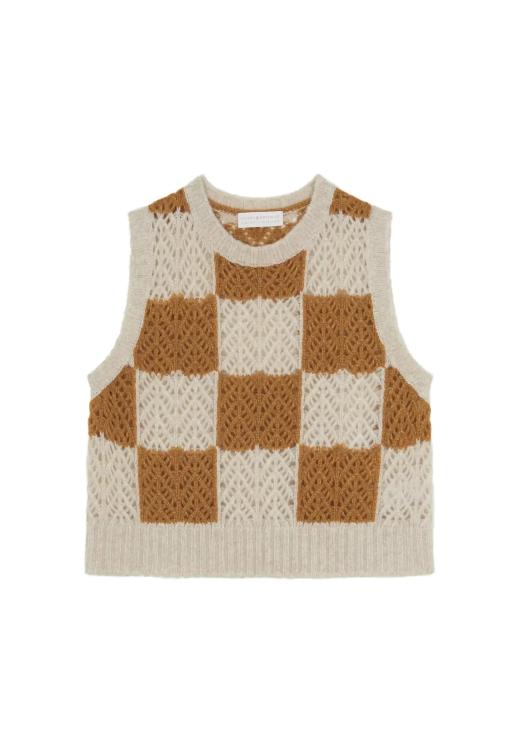 Maison Montagut Pulls>Pull Ajoure Sans Manches En Laine Cocon - Geva