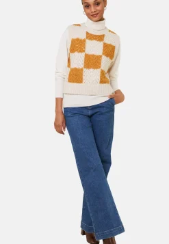 Maison Montagut Pulls>Pull Ajoure Sans Manches En Laine Cocon - Geva