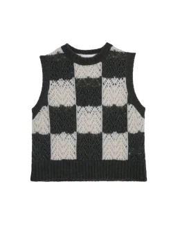 Maison Montagut Pulls>Pull Ajoure Sans Manches En Laine Cocon - Geva