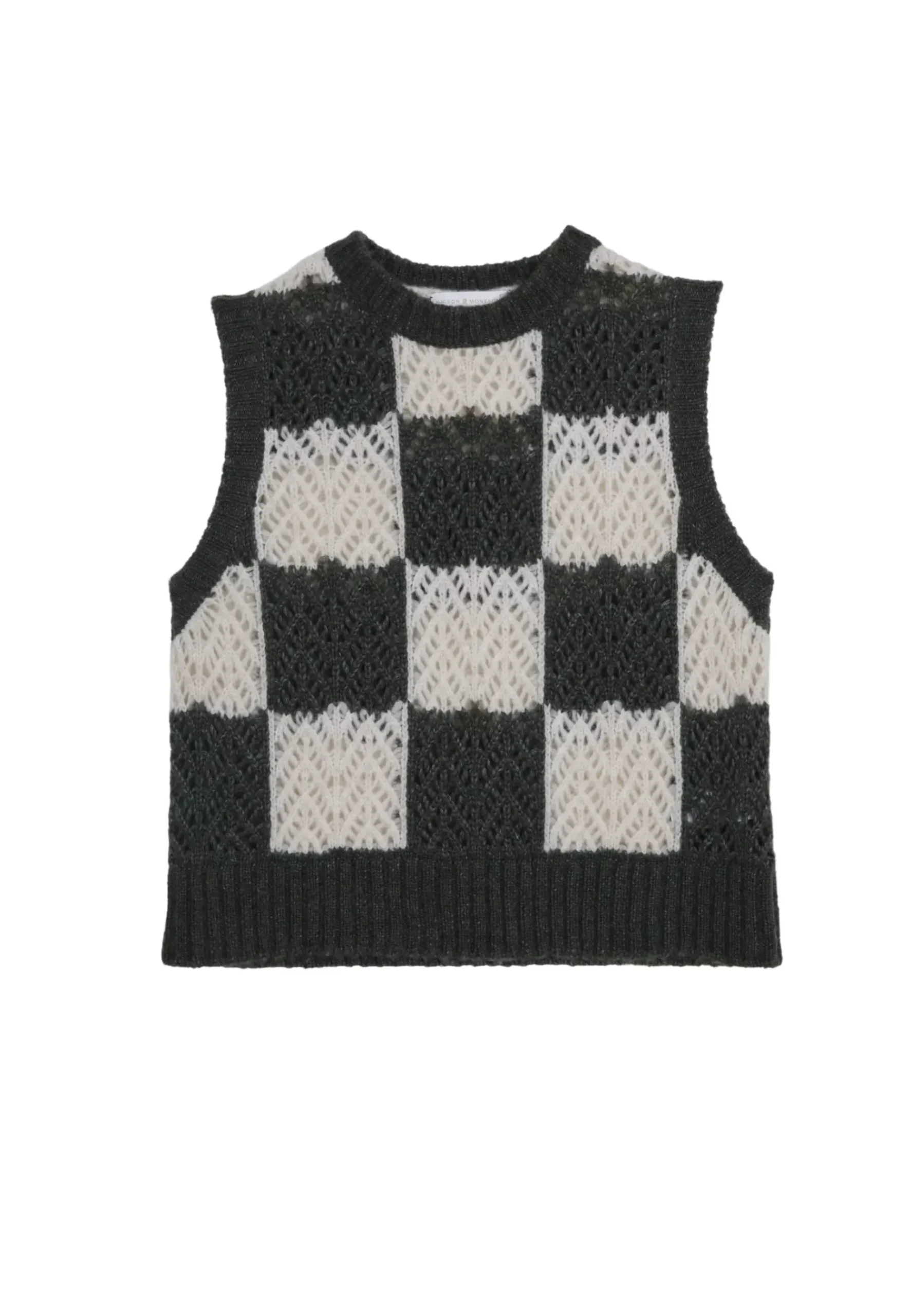 Maison Montagut Pulls>Pull Ajoure Sans Manches En Laine Cocon - Geva