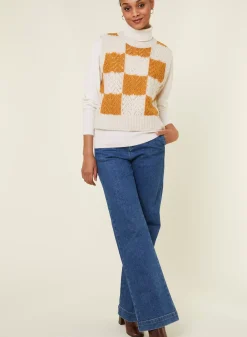 Maison Montagut Pulls>Pull Ajoure Sans Manches En Laine Cocon - Geva