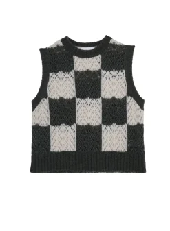 Maison Montagut Pulls>Pull Ajoure Sans Manches En Laine Cocon - Geva