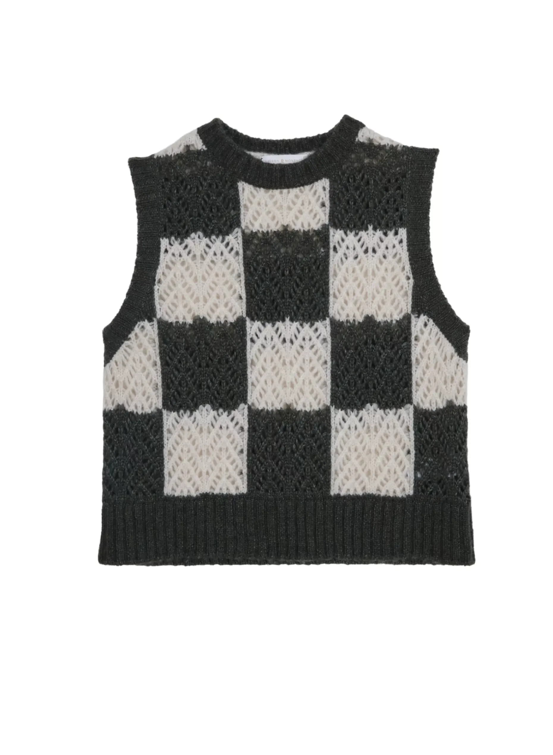 Maison Montagut Pulls>Pull Ajoure Sans Manches En Laine Cocon - Geva