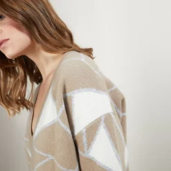 Maison Montagut Pulls>Pull A Motifs Geometriques En Cachemire - Felix