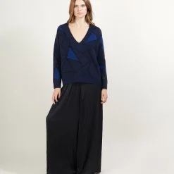 Maison Montagut Pulls>Pull A Motifs Geometriques En Cachemire - Felix