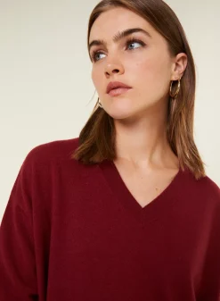 Maison Montagut Pulls>Pull Ample A Fentes Col V En Cachemire - Alienor