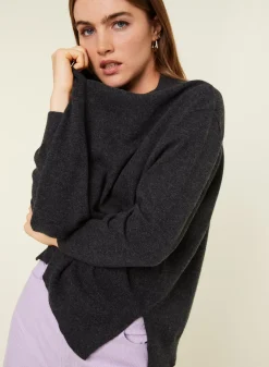 Maison Montagut Pulls>Pull Ample A Fentes Col V En Cachemire - Alienor