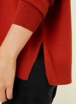 Maison Montagut Pulls>Pull Ample A Fentes Col V En Cachemire - Alienor
