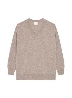 Maison Montagut Pulls>Pull Ample A Fentes Col V En Cachemire - Alienor