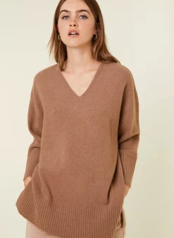 Maison Montagut Pulls>Pull Ample A Fentes En Cachemire Melange - Darius