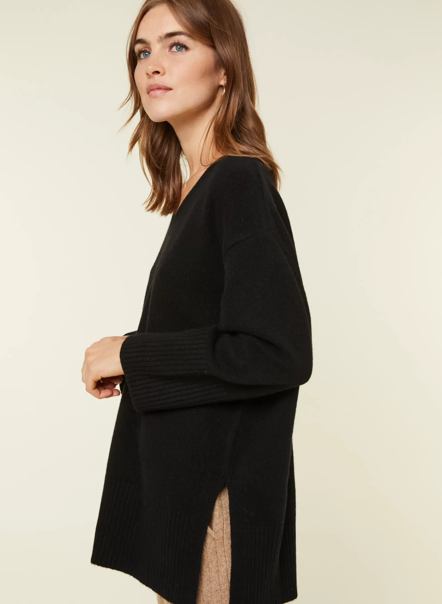 Maison Montagut Pulls>Pull Ample A Fentes En Cachemire Melange - Darius
