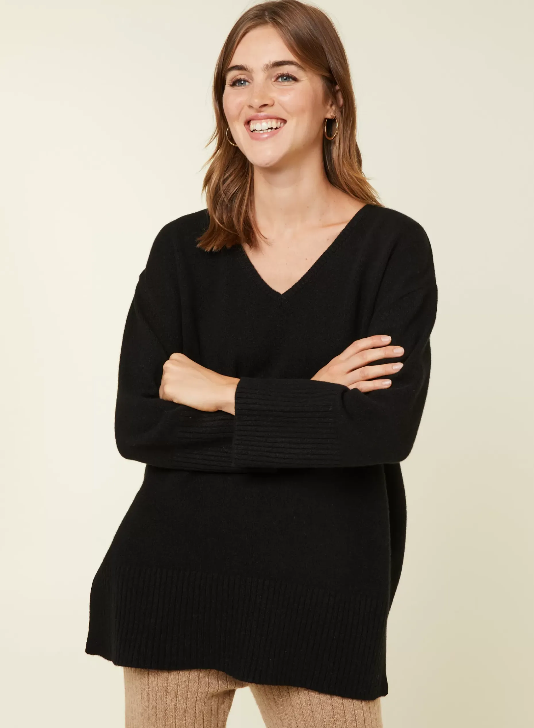 Maison Montagut Pulls>Pull Ample A Fentes En Cachemire Melange - Darius