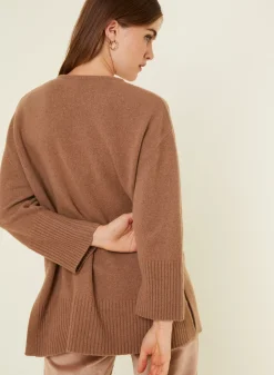Maison Montagut Pulls>Pull Ample A Fentes En Cachemire Melange - Darius