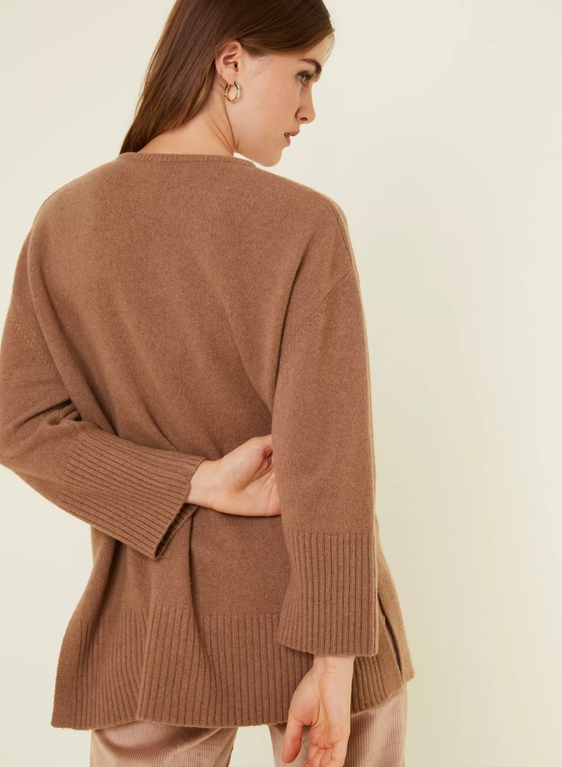 Maison Montagut Pulls>Pull Ample A Fentes En Cachemire Melange - Darius
