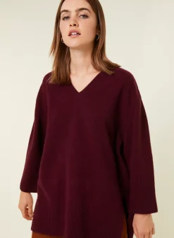 Maison Montagut Pulls>Pull Ample A Fentes En Cachemire Melange - Darius