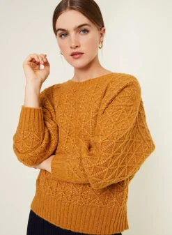 Maison Montagut Pulls>Pull Ample A Jeux De Points En Laine Cocon - Gassia
