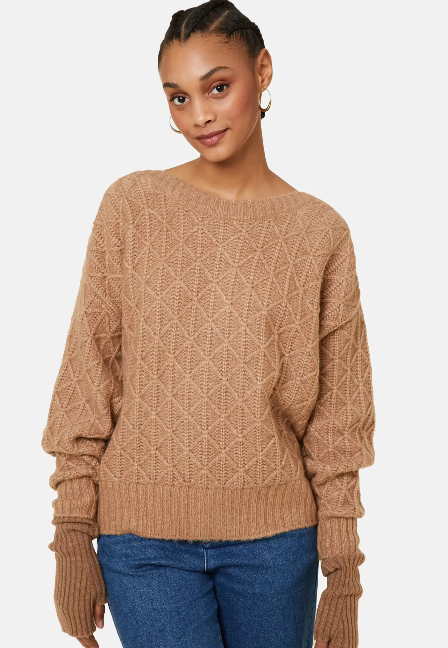 Maison Montagut Pulls>Pull Ample A Jeux De Points En Laine Cocon - Gassia