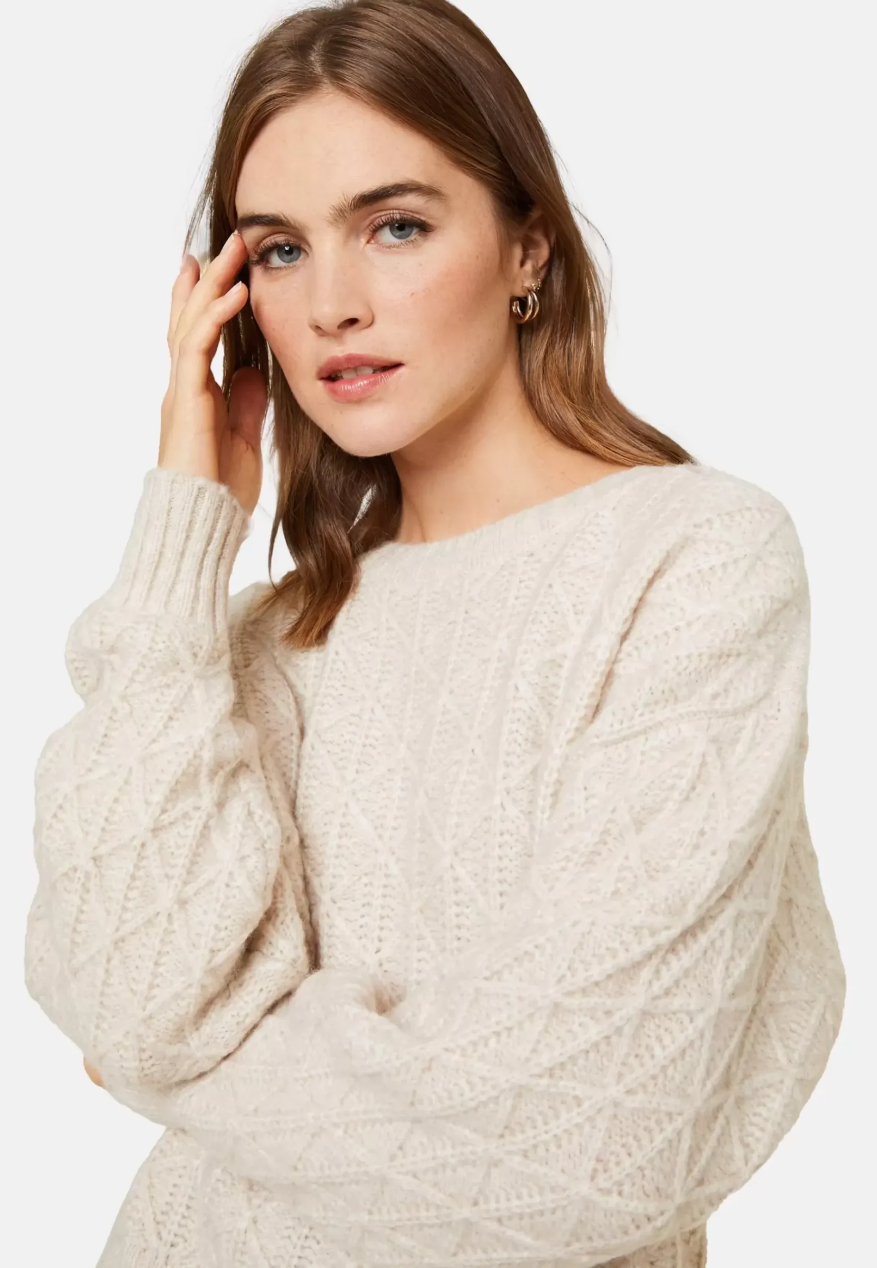 Maison Montagut Pulls>Pull Ample A Jeux De Points En Laine Cocon - Gassia