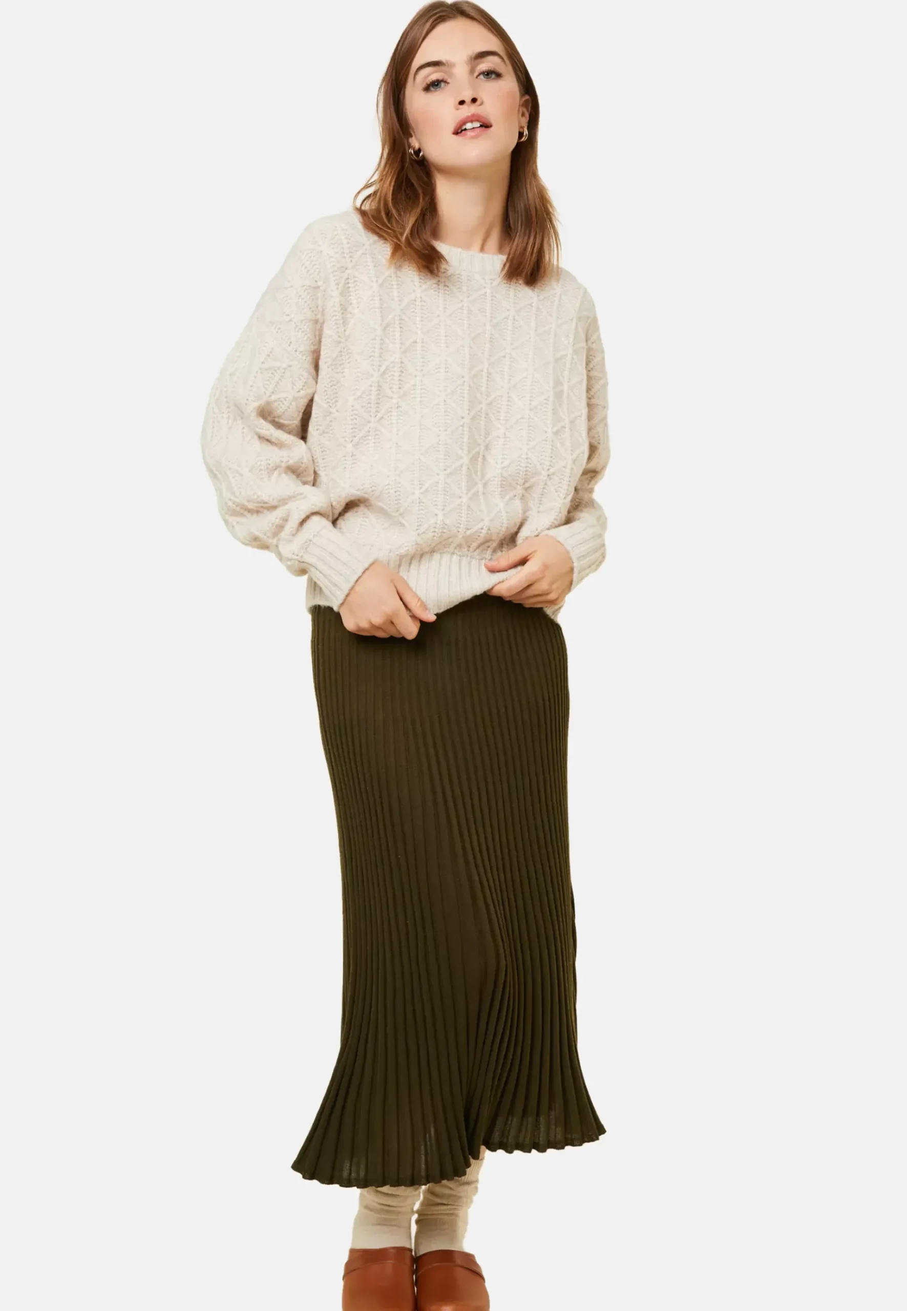 Maison Montagut Pulls>Pull Ample A Jeux De Points En Laine Cocon - Gassia