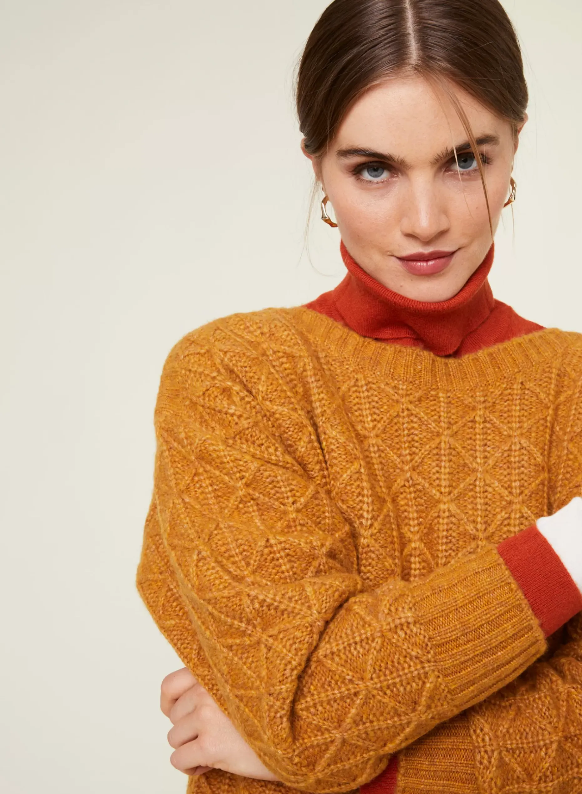 Maison Montagut Pulls>Pull Ample A Jeux De Points En Laine Cocon - Gassia