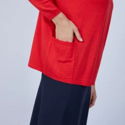 Maison Montagut Pulls>Pull Ample A Poches En Laine Merinos - Beatrice