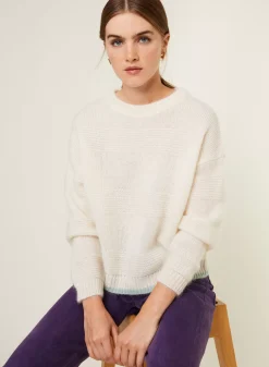 Maison Montagut Pulls>Pull Ample Bicolore En Mohair - Gaby