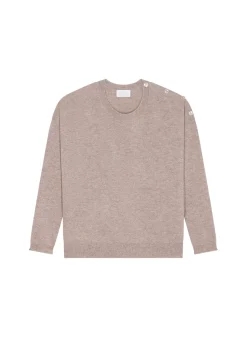 Maison Montagut Pulls>Pull Ample Boutonne A Col Rond En Cachemire - Acene
