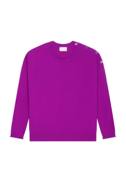 Maison Montagut Pulls>Pull Ample Boutonne A Col Rond En Cachemire - Acene