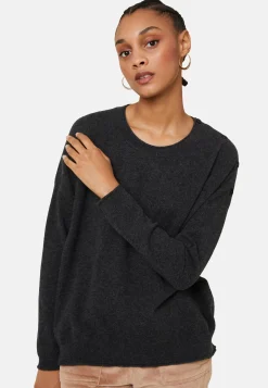 Maison Montagut Pulls>Pull Ample Boutonne A Col Rond En Cachemire - Acene