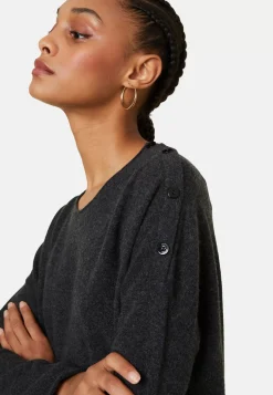 Maison Montagut Pulls>Pull Ample Boutonne A Col Rond En Cachemire - Acene