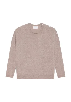 Maison Montagut Pulls>Pull Ample Boutonne A Col Rond En Cachemire - Acene