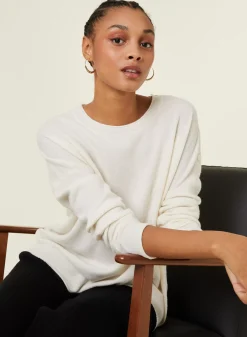 Maison Montagut Pulls>Pull Ample Boutonne A Col Rond En Cachemire - Acene