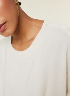 Maison Montagut Pulls>Pull Ample Boutonne A Col Rond En Cachemire - Acene