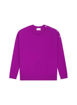 Maison Montagut Pulls>Pull Ample Boutonne A Col Rond En Cachemire - Acene