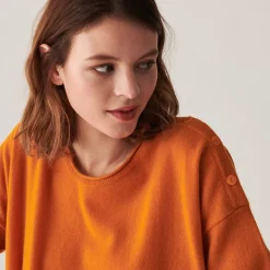 Maison Montagut Pulls>Pull Ample Boutonne A Col Rond En Cachemire - Acene