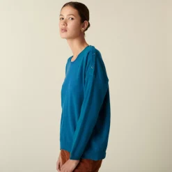 Maison Montagut Pulls>Pull Ample Boutonne A Col Rond En Cachemire - Acene