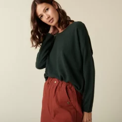 Maison Montagut Pulls>Pull Ample Boutonne A Col Rond En Cachemire - Acene