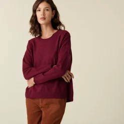 Maison Montagut Pulls>Pull Ample Boutonne A Col Rond En Cachemire - Acene