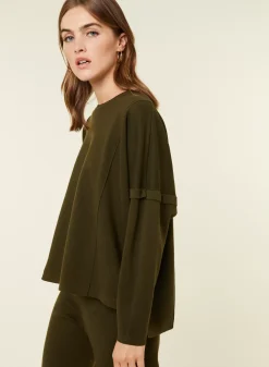 Maison Montagut Pulls>Pull Ample Col Rond En Laine Merinos - Guerande