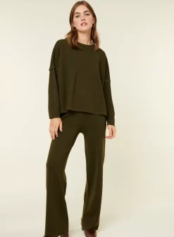 Maison Montagut Pulls>Pull Ample Col Rond En Laine Merinos - Guerande
