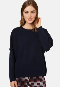 Maison Montagut Pulls>Pull Ample Col Rond En Laine Merinos - Guerande