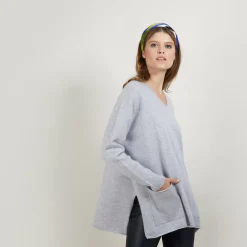 Maison Montagut Pulls>Pull Ample Col V En Cachemire - Belinda