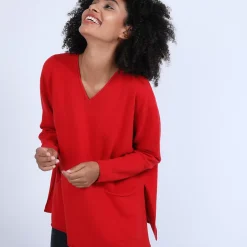 Maison Montagut Pulls>Pull Ample Col V En Cachemire - Olyvia