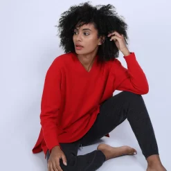 Maison Montagut Pulls>Pull Ample Col V En Cachemire - Olyvia