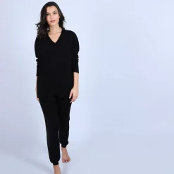 Maison Montagut Pulls>Pull Ample Col V En Cachemire - Olyvia