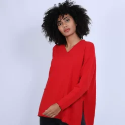 Maison Montagut Pulls>Pull Ample Col V En Cachemire - Olyvia