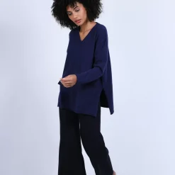 Maison Montagut Pulls>Pull Ample Col V En Cachemire - Olyvia