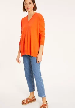 Maison Montagut Pulls>Pull Ample Col V En Coton Bio - Meve
