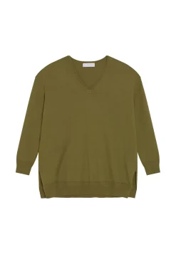Maison Montagut Pulls>Pull Ample Col V En Coton Bio - Meve
