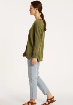 Maison Montagut Pulls>Pull Ample Col V En Coton Bio - Meve